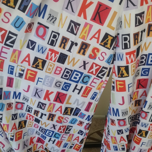 Alphabet Print Palazzo Pant's - Picture 3 of 8